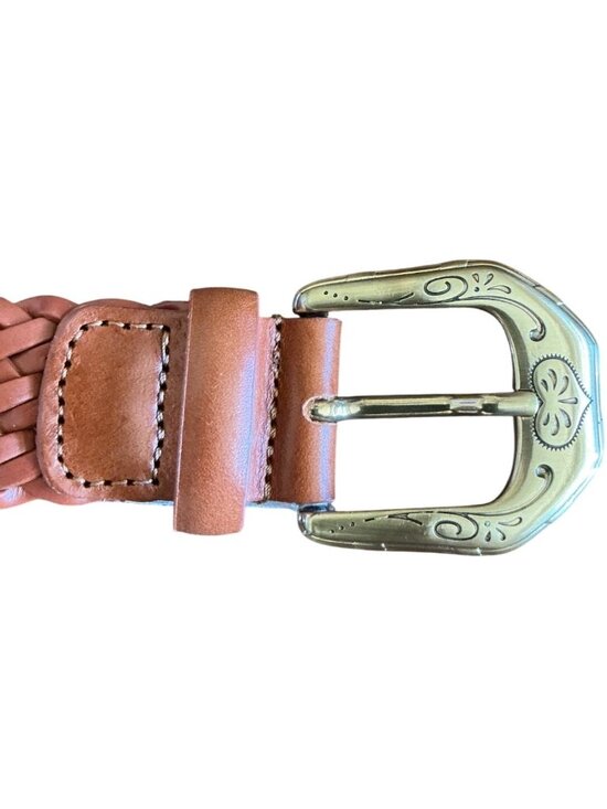 Anthropologie Western Buckle Woven Tan Belt Size Extra Small New main image 7